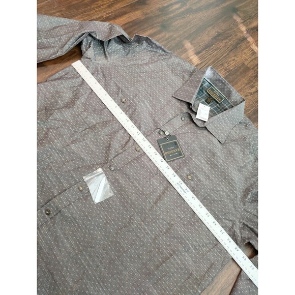 Jos A. Bank Reserve Shirt Mens 2X Big Button-Down Purple Traditional Fit Geometr - Picture 5 of 10